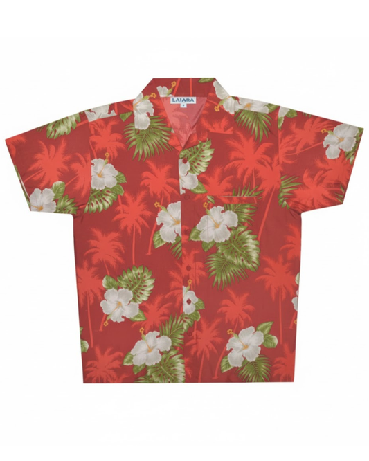 Paradise Red Beach Shirt for Men