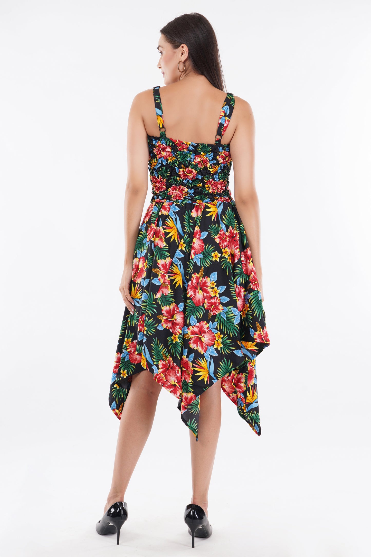 Tropical Paradise Smock Flare Dress