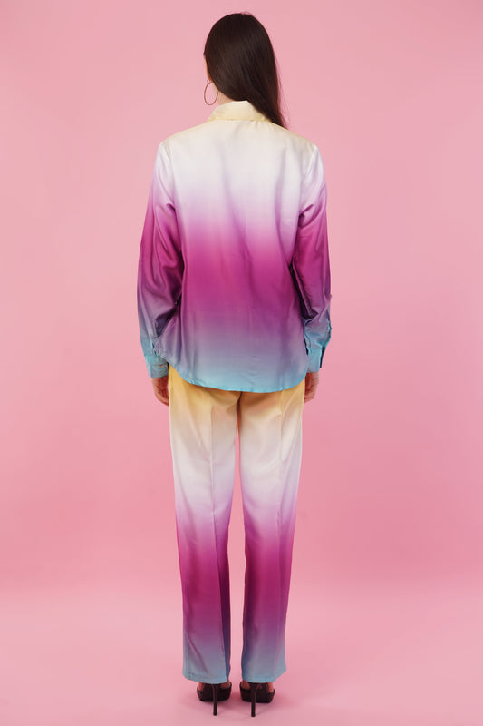 Ombre Shirt & Pant Co-Ord Set