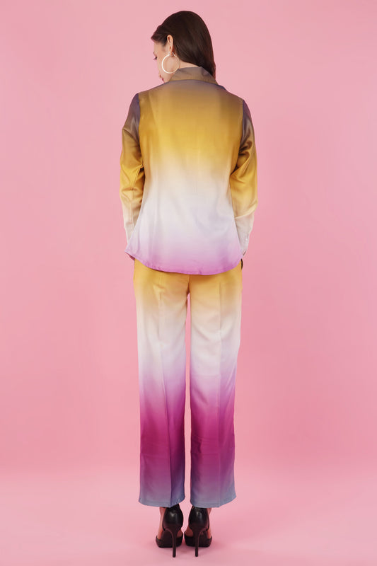 Ombre Shirt & Pant Co-Ord Set