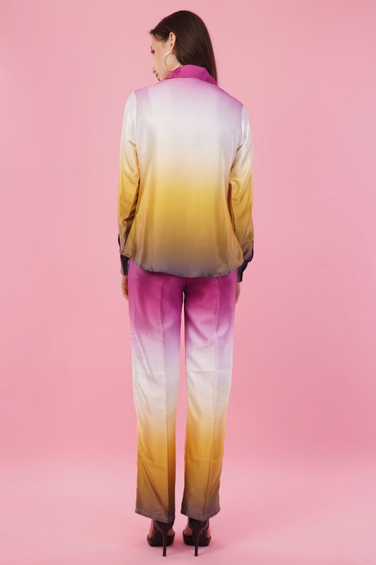 Ombre Shirt & Pant Co-Ord Set