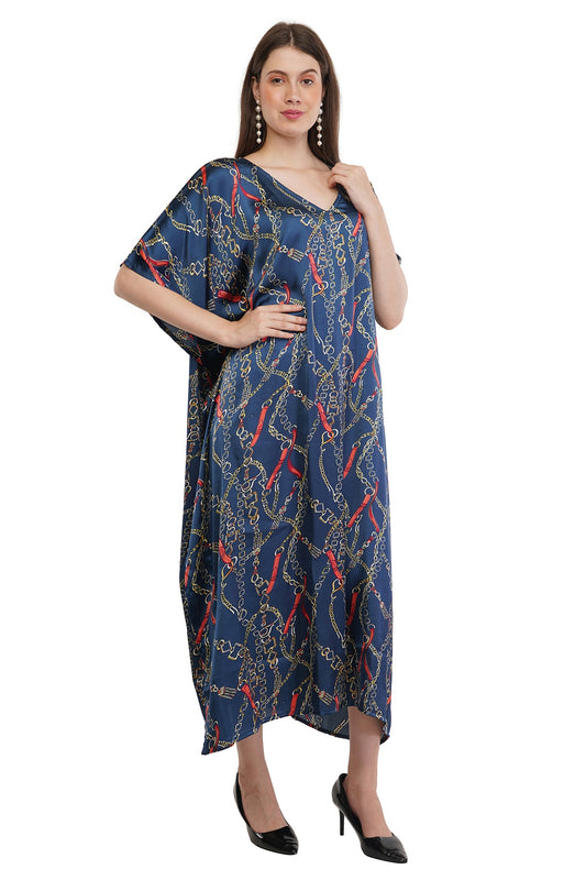 Blossom Long Kaftan with strings on the inside