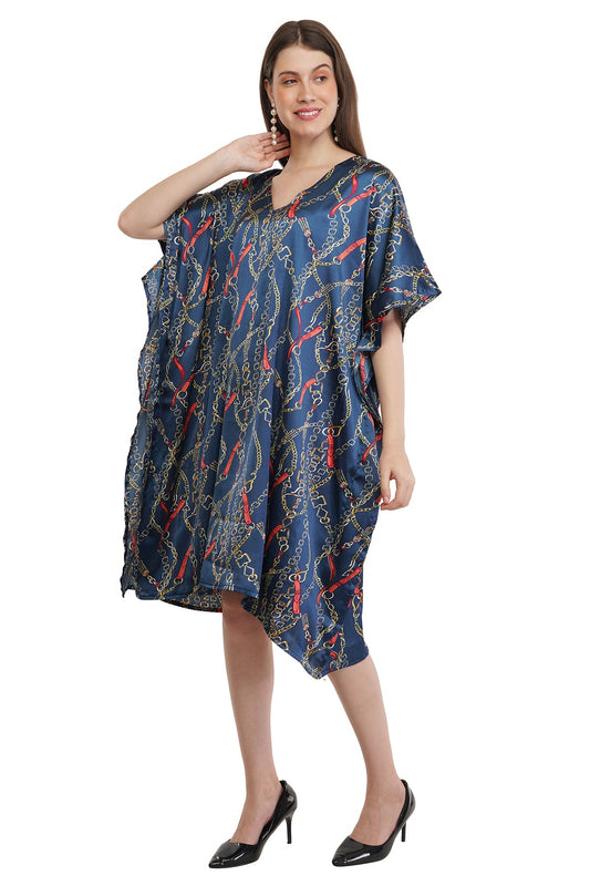 Sapphire Short Kaftan with strings on the inside