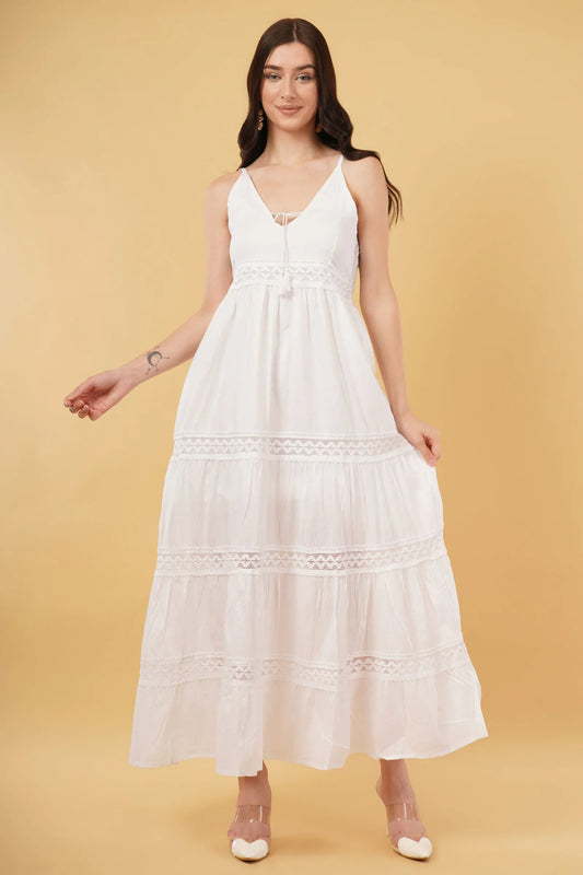 Myra Long A-Line Tier Dress