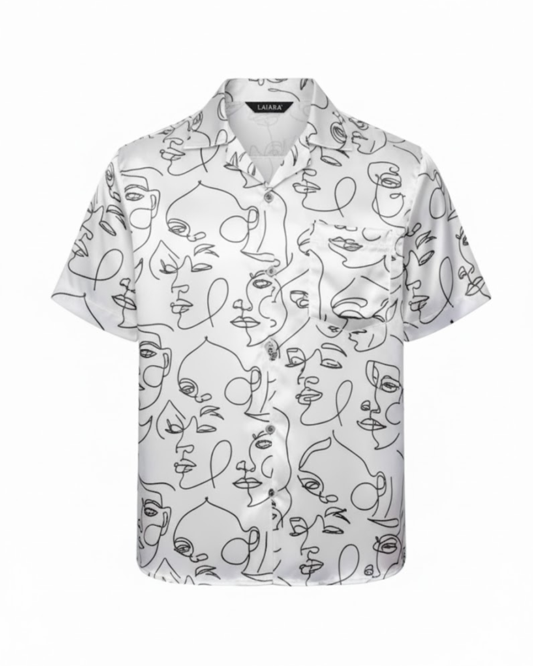 White Faces Statement Shirt for Men