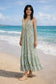 Backless Lavender Paisley Silk Long Dress