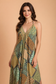 Backless Olive Green Long Dress