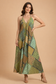 Backless Olive Green Long Dress