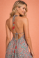 Backless Red Paisley Long dress