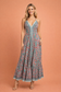 Backless Red Paisley Long dress