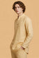 Pastel yellow Leisure Linen Men Co-ord Set