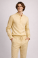 Pastel yellow Leisure Linen Men Co-ord Set