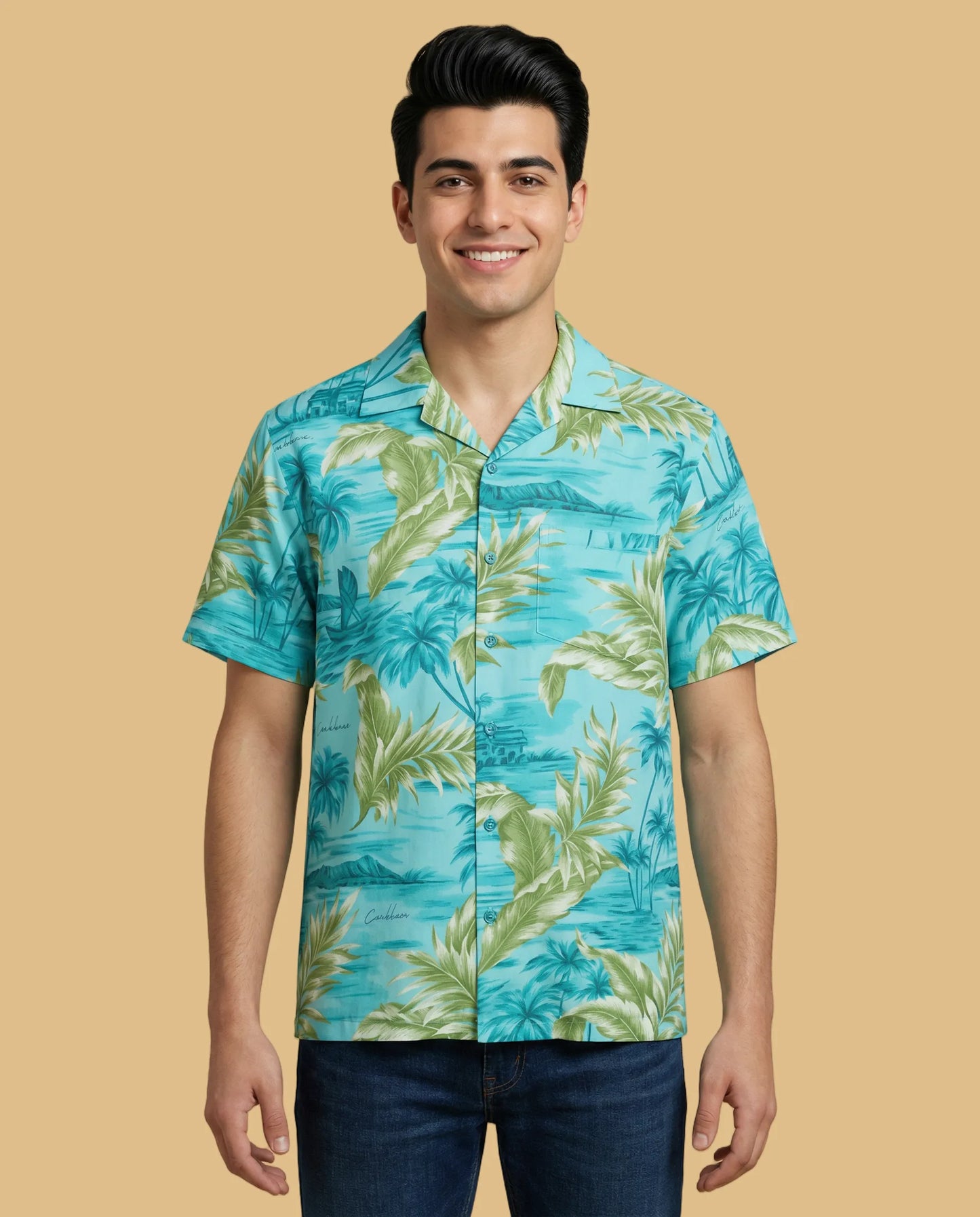 Ocean Blue Beach Shirt for Men