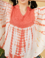 Amy Garnet Embroidered Tie Dye Short Poncho Kaftan Relax Fit