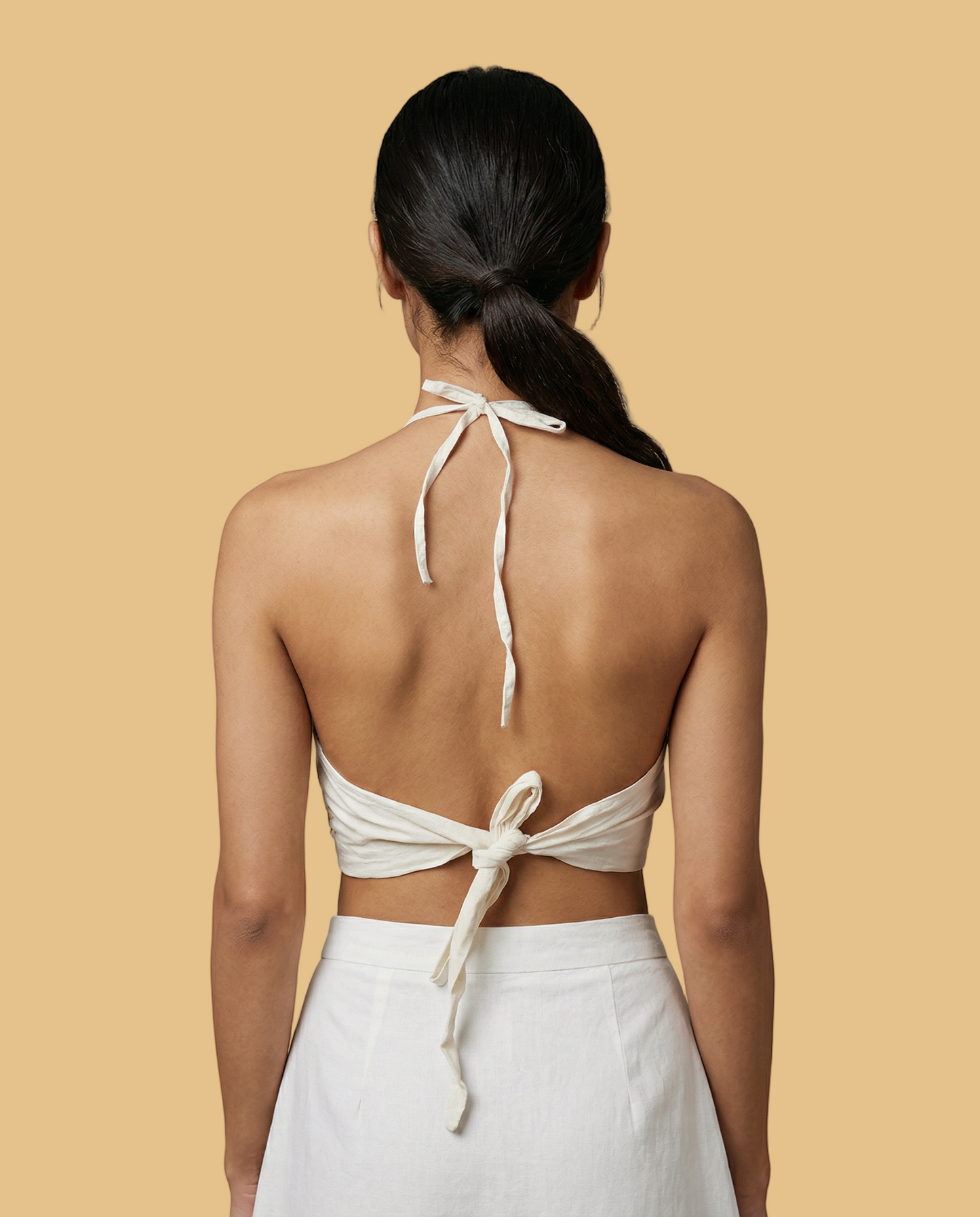 Inara Halter Neck Knot Top with Long Skirt Co-ord set