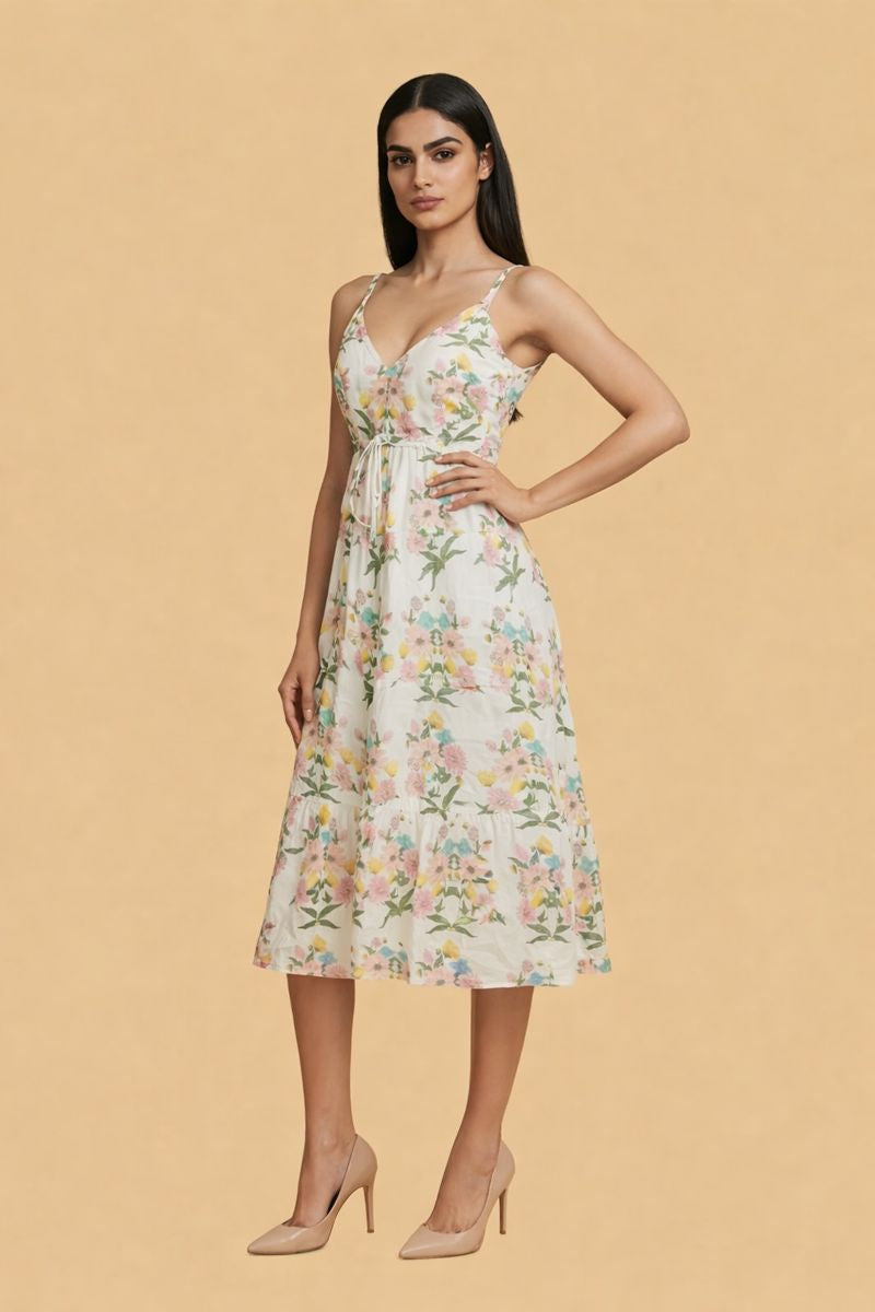 Florence White Padded Short Dress