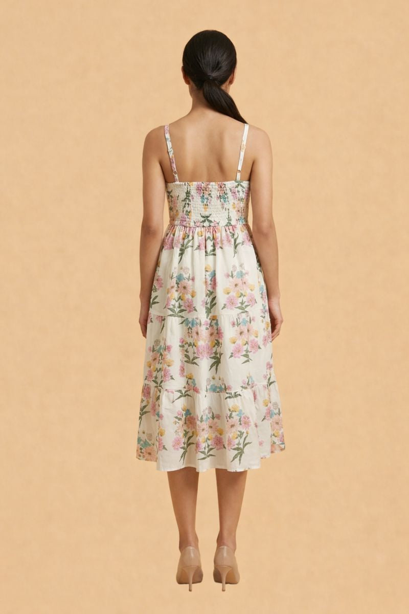 Florence White Padded Short Dress
