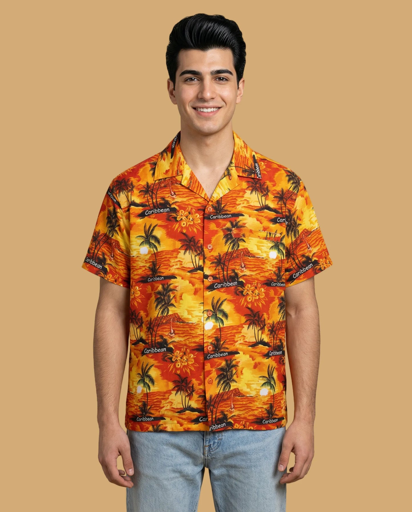 Carribbean Tropical Sunshine Beach Shirt for Men