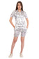White Faces Shirt & Shorts Co-Ord  Set                                 