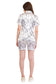 White Faces Shirt & Shorts Co-Ord  Set                                 