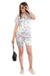 White Faces Shirt & Shorts Co-Ord  Set                                 