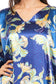 Blue Floral Long Kaftan with strings on the inside