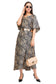 Black Marbal Long Kaftan with strings on the inside               
