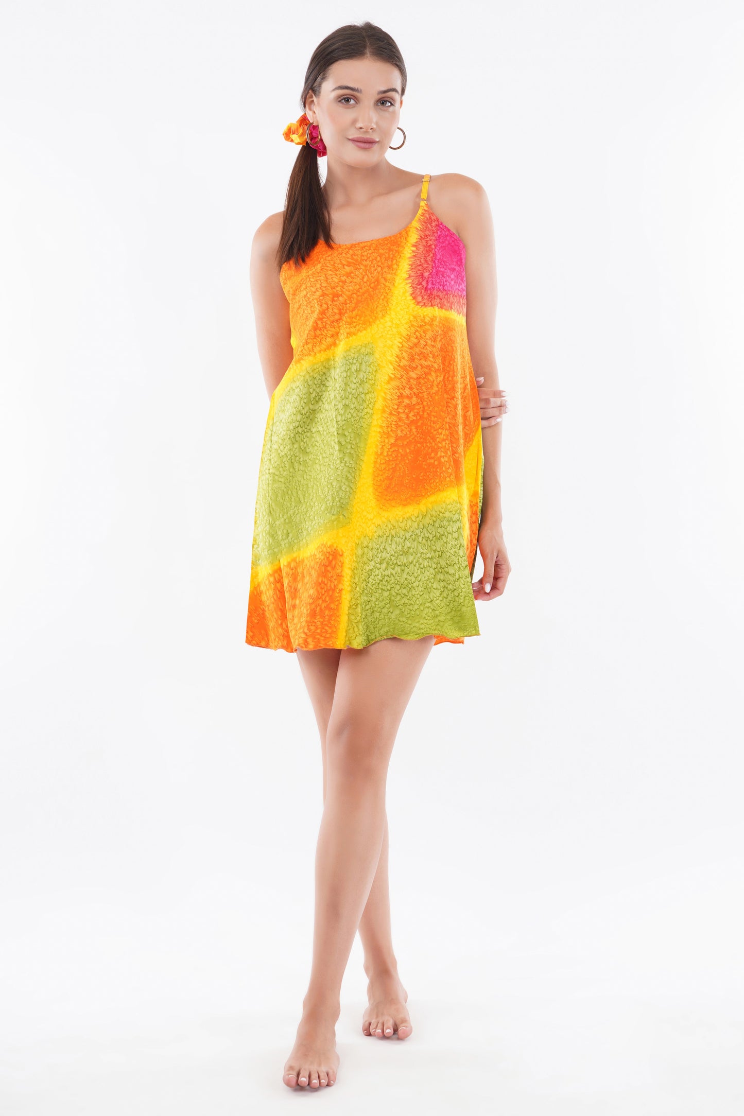 Summer Breeze Baby Doll Dress with Scrunchy