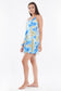 Blue Beach Baby Doll Dress with Scrunchy