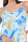 Blue Beach Baby Doll Dress with Scrunchy