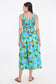 Ocean Blue Long Smock Dress with Belt     