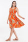 Sunrise Orange Short Smock Dress      