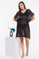 Black Beach Kaftan with Lace