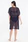 Blue Beach Kaftan with Lace    