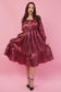 Fuchsia Flared Long Tier Dress