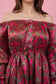 Fuchsia Flared Long Tier Dress