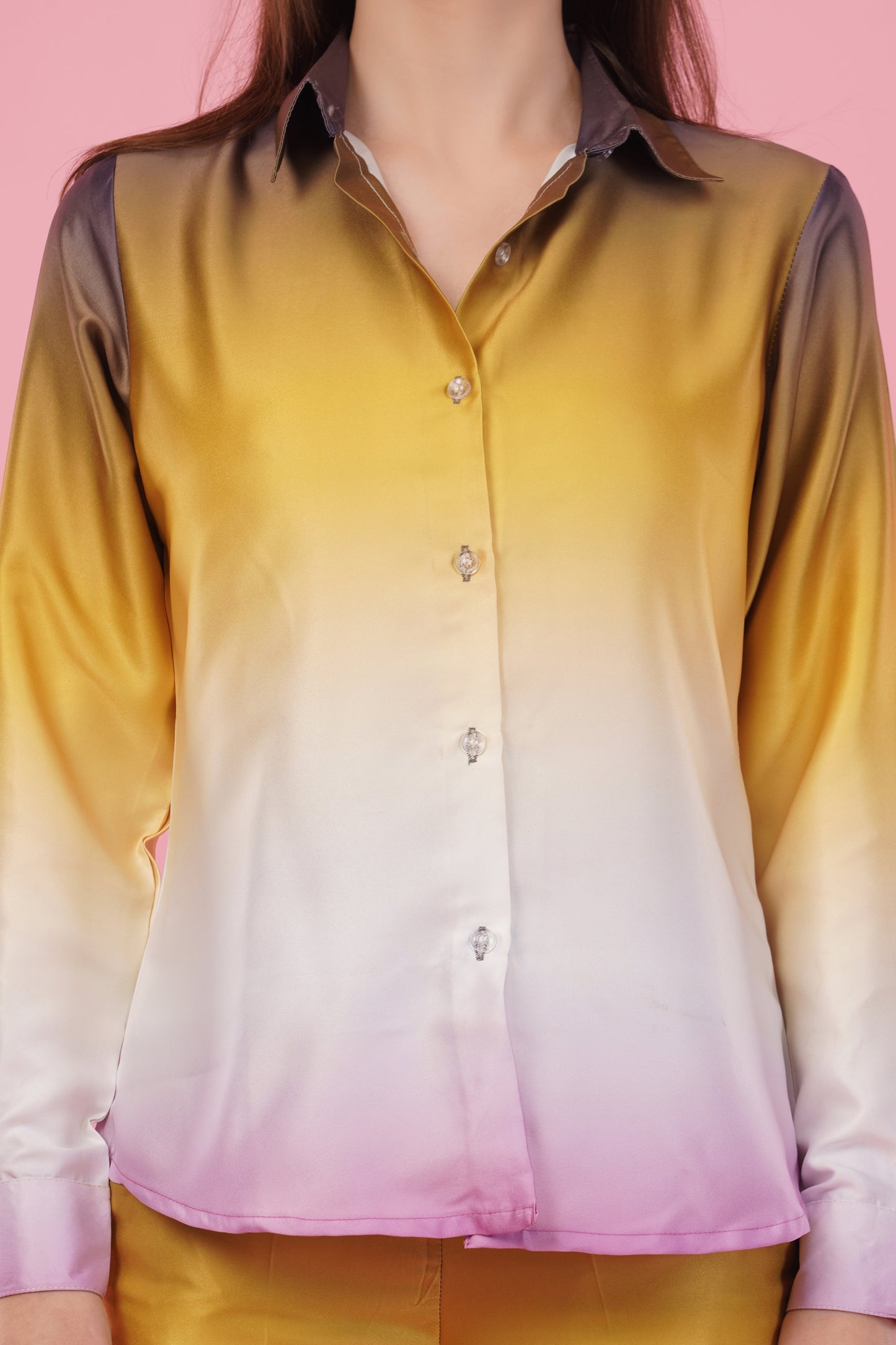 Ombre Shirt & Pant Co-Ord  Set