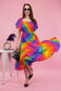 Prismatica Long Smock Dress