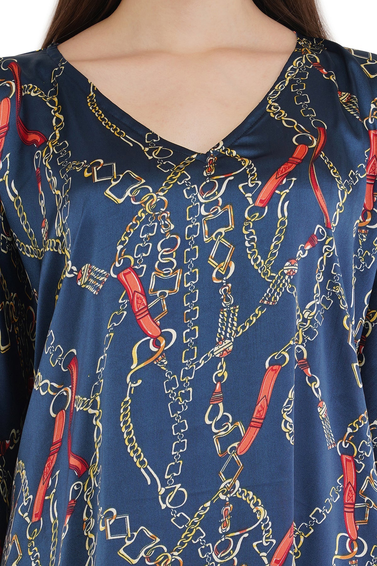 Blossom Long Kaftan with strings on the inside               