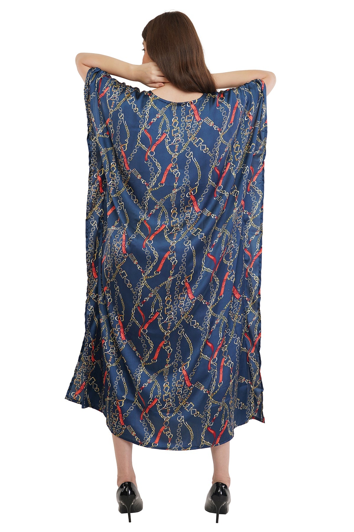 Blossom Long Kaftan with strings on the inside               