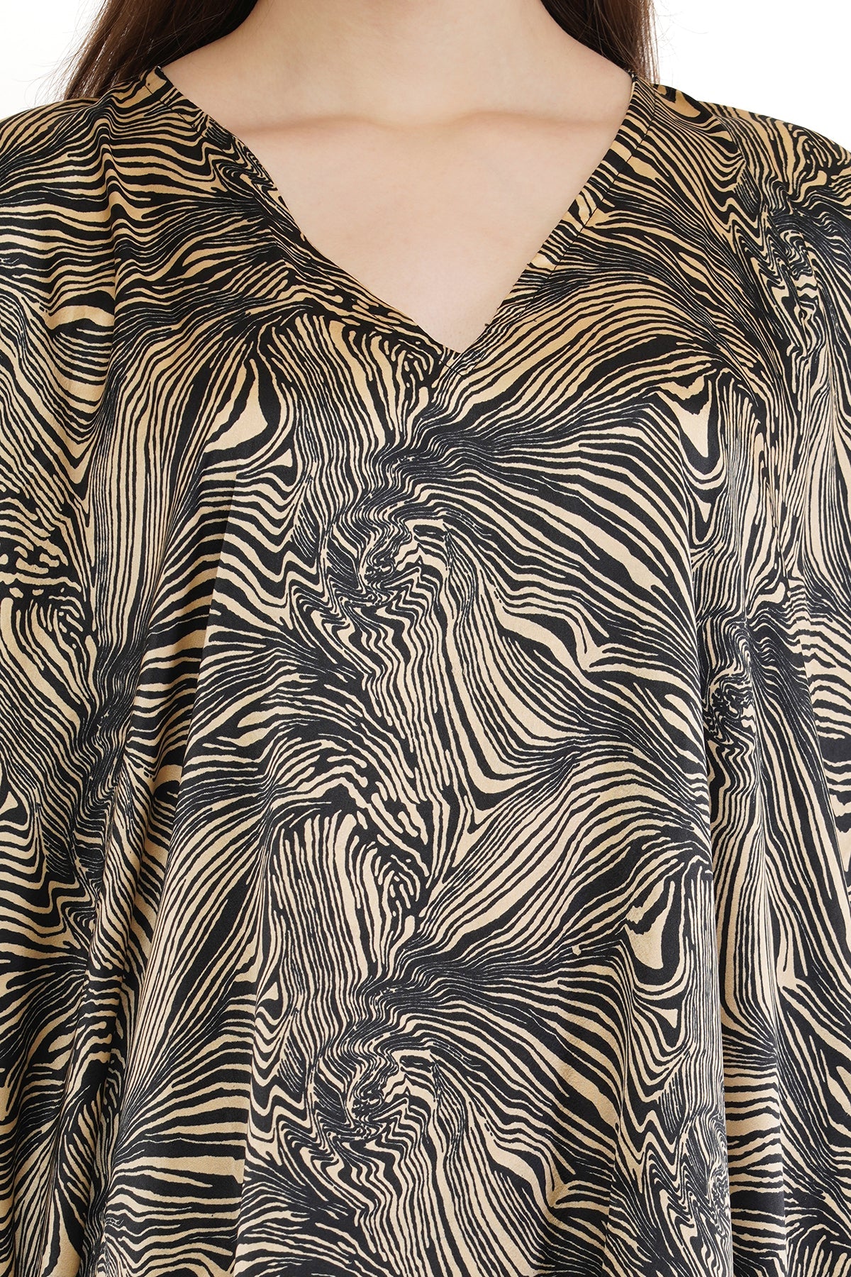 Golden Aurora Short Kaftan with strings on the inside                      