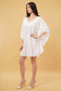 Diva Embroidered Half Circular White Short Kaftan