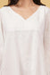 Diva Embroidered Half Circular White Short Kaftan