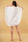 Diva Embroidered Half Circular White Short Kaftan