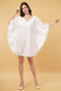 Diva Embroidered Half Circular White Short Kaftan