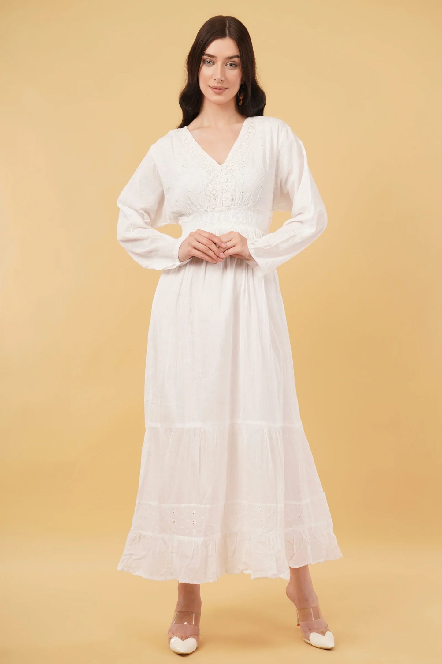 Miraj Long A-Line Tier Dress