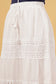 Kiara White A-Line Patch Skirt