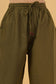 Amira Comfort Fit Olive Green Linen Pant