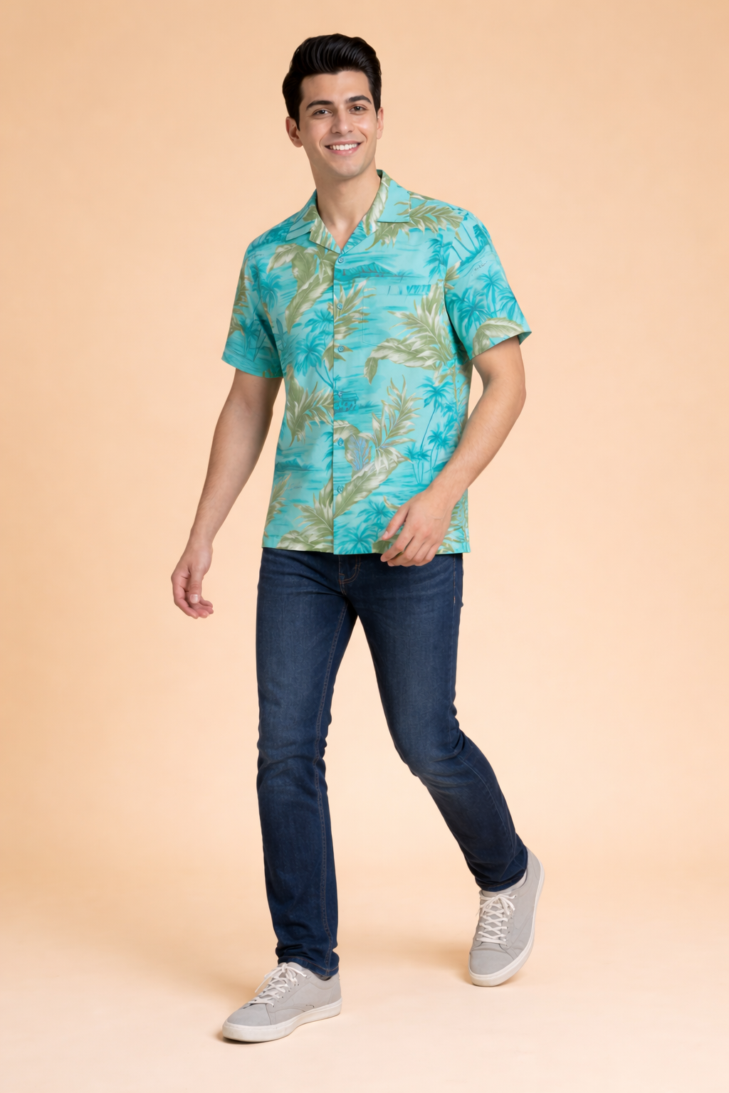 Ocean Blue Beach Shirt for Men