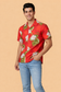 Paradise Red Beach Shirt for Men
